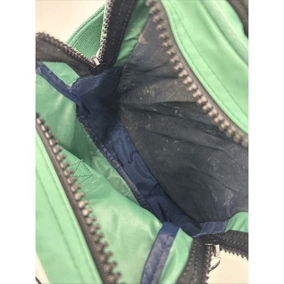 Lands End Summit YKK Duffle Bag-Green/Blue-Travel-Front & Side Zip Pockets - Picture 11 of 16